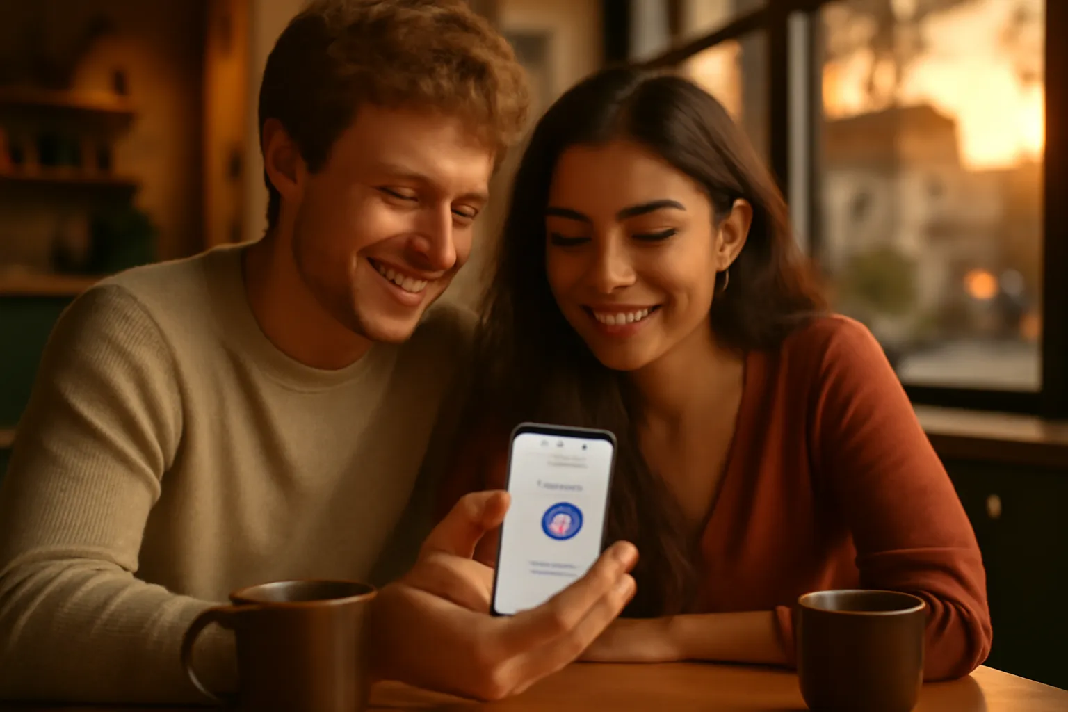 Couple international communiquant malgre la difference de langue