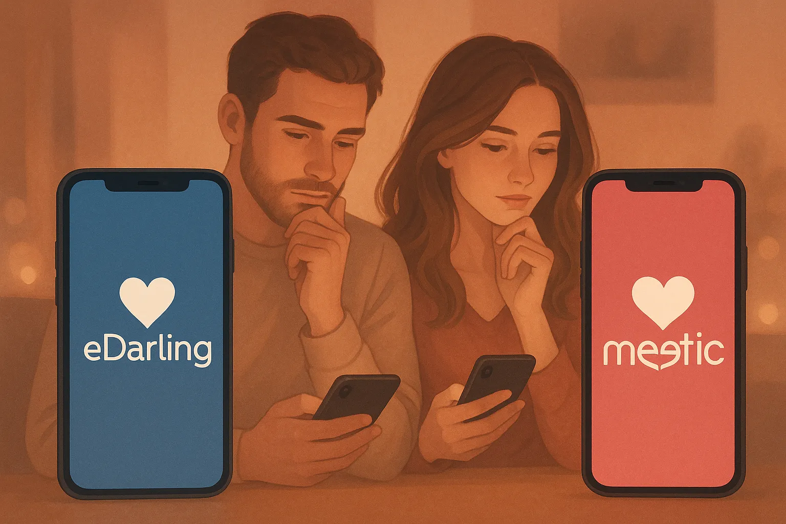 Comparatif detaille entre eDarling et Meetic pour choisir son site de rencontre