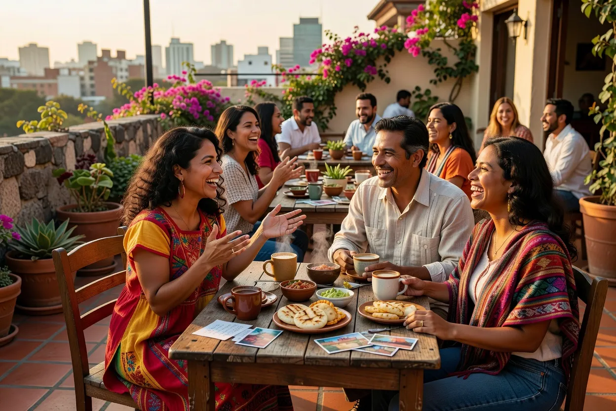 Femme latino-américaine consultant son profil LatinAmericanCupid sur smartphone